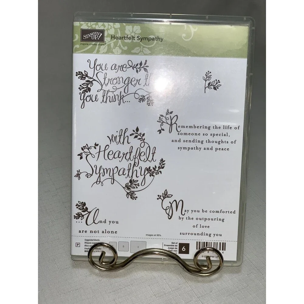 Stampin Up! Heartfelt Sympathy Cling Set Thinking Of You Get Well Card Craft Art